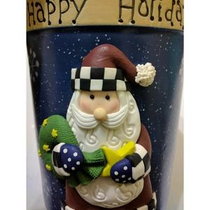 Vintage Bico Happy Holidays 3D SANTA Cookie Jar